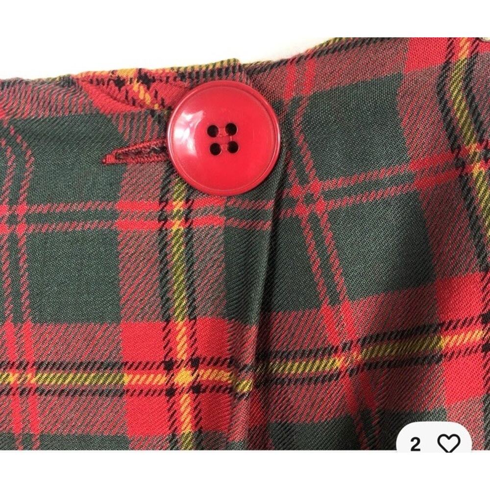 Vintage Christmas wrap plaid skirt charter club cottage core old money size 6 Xs - Picture 3 of 5